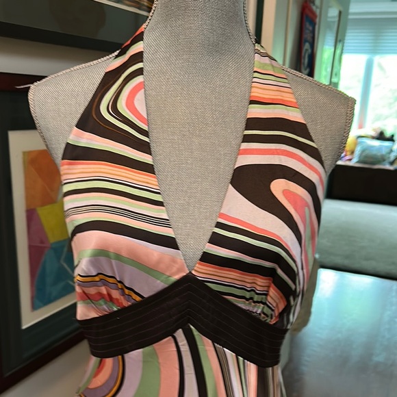 NEW Laundry By Shelli Segal SILK Halter Dress Size 12 - Picture 5 of 7